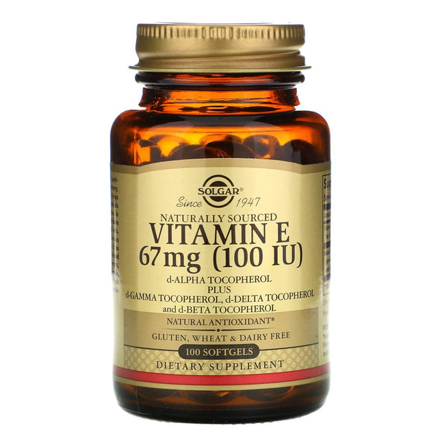 Naturally Sourced Vitamin E, 67 Mg (100 IU), 100 Softgels, Solgar