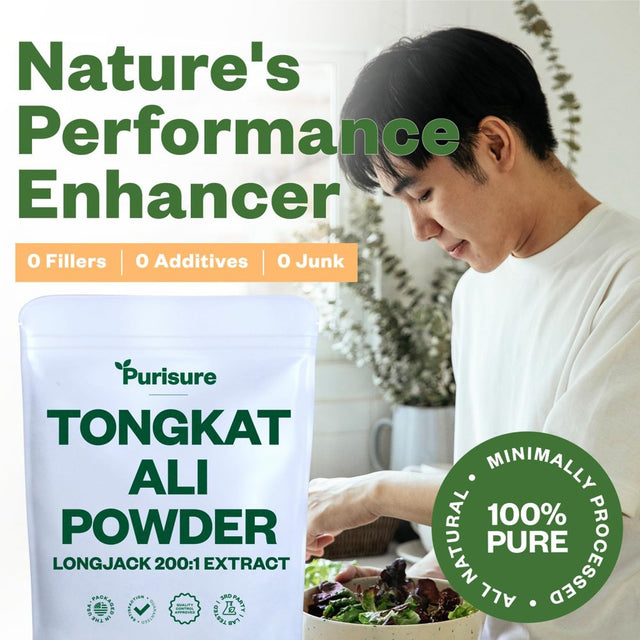 Purisure Longjack 200:1 Extract Powder 100G, Testosterone & Reproductive Health Supplement