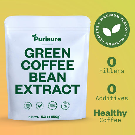 Green Coffee Bean Extract 150G, Green Coffee with Chlorogenic Acid, Body Detox and Cleanse for Women and Men, Natural Appetite Suppressant to Support Vitality and Energy, 750 Servings