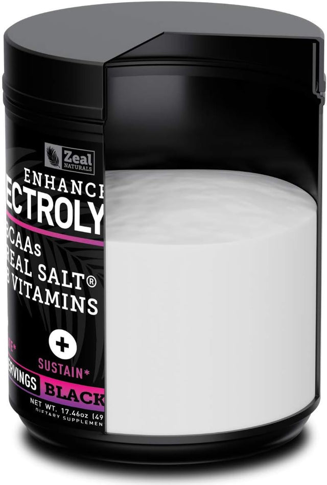 Enhanced Electrolyte Powder (Black Cherry| 90Ct.) Sugar Free + BCAA, B-Vitamins & Real Salt® - Keto Electrolytes Drinks, Hydration Powder W Potassium, Sodium, Zinc, Magnesium for Hydration & Recovery