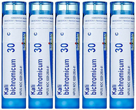 Boiron Kali Bichromicum 30C (Pack of 5), Homeopathic Medicine for Colds