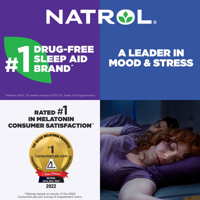 Natrol Melatonin Time Release Sleep Aid Tablets, Drug-Free Supplement, 3Mg, 100 Count