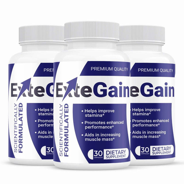 Extegain NO2 Testosterone Booster 30 Count Each (Pack of 3)