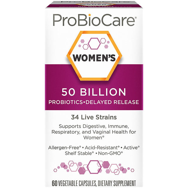 Probiotic for Women - 50 Billion Cfus - Supports Digestive & Vaginal Health (60 Vegetable Capsules)