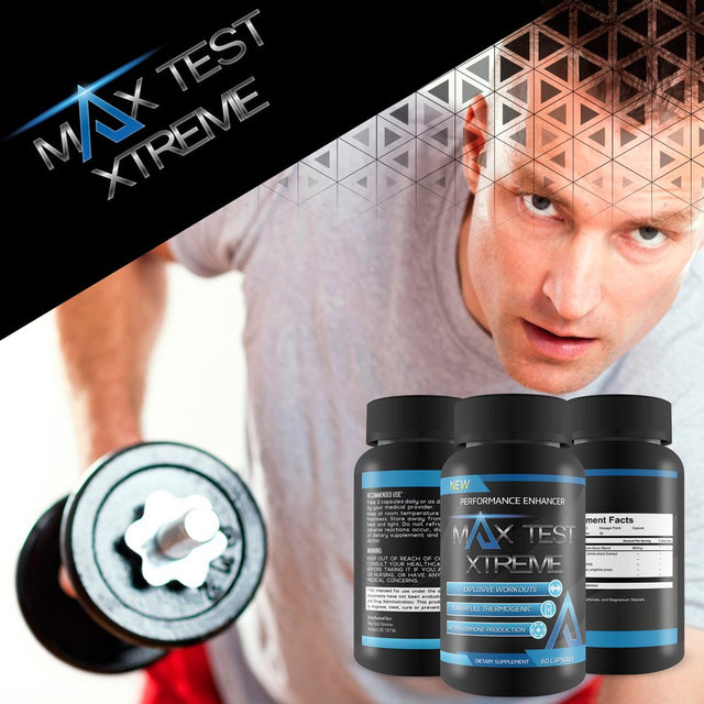 Max Test Xtreme - Performance Enhancer- Explosive Workouts - Powerful Thermogenic - Increase Natural Test Levels