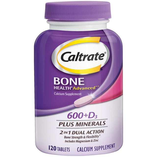 Caltrate 600+D3 plus Minerals Calcium Vitamin D Supplement - 120 Count