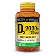 Mason Natural Vitamin D3 50 Mcg (2000 IU) - Supports Overall Health, Strengthens Bones and Muscles, from Fish Liver Oil, 300 Softgels