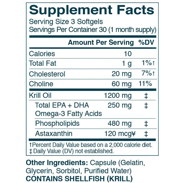 Kori Krill Superior Absorption Vs Fish Oil, Omega-3 Supplement for Heart, Brain, Joint, Eye, Skin & Immune Health, Softgels, 90 Count