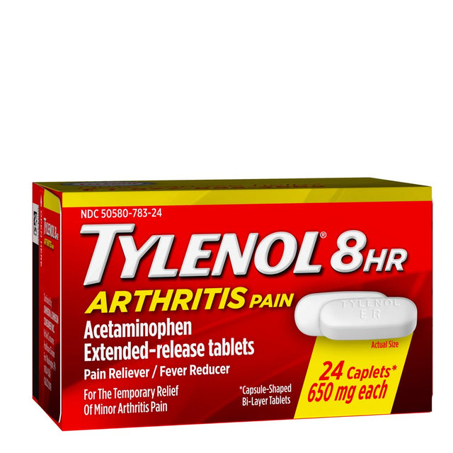 Tylenol 8 Hour Arthritis & Joint Pain Acetaminophen Caplets, 24 Count