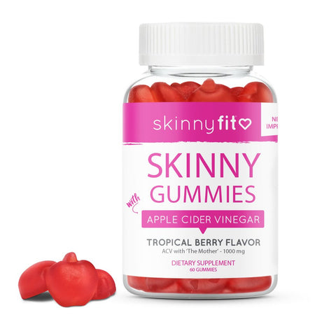 Skinnyfit Skinny Gummies - Apple Cider Vinegar Gummies Dietary Supplement, 60 Count