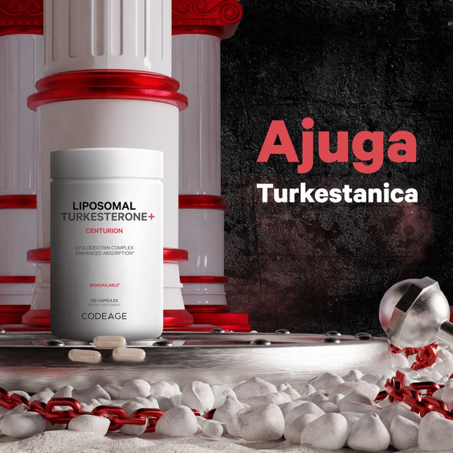 Codeage Liposomal Turkesterone Supplement, Ajuga Turkestanica & Hydroxypropyl-Β-Cyclodextrin, 120 Ct