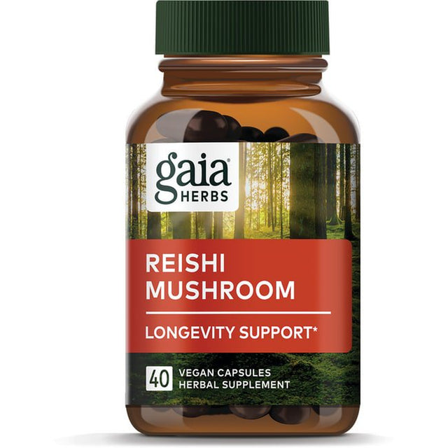 Gaia Herbs Reishi Mushroom 40 Vegan Caps