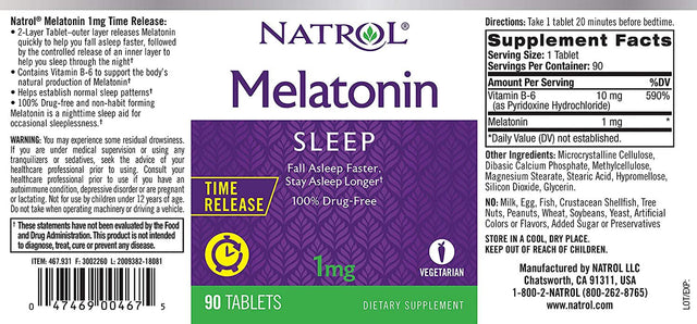 Natrol Fast Dissolve Melatonin Tablets, Strawberry, 5Mg, 90 Ct