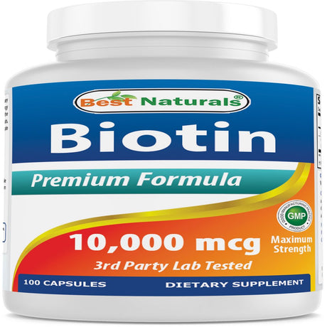 Best Naturals Biotin 10,000 Mcg 100 Capsules