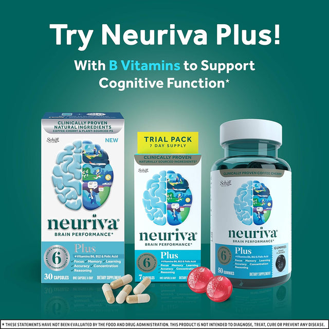 NEURIVA Brain + Energy Shots, Nootropic Brain Supplement for Focus & Concentration with Neurofactor, Vitamin B12 & 150Mg Caffeine for an Energy Boost - (12 Count), Strawberry Lemonade