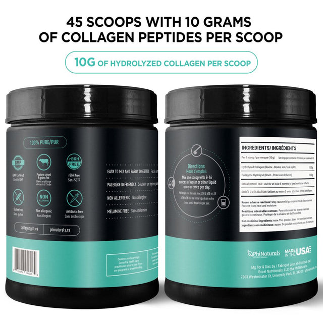 Hydrolyzed Collagen Peptides Protein Powder - Bovine Collagen Supplements - Grass-Fed Beef - Non-Gmo Keto & Paleo Friendly - Anti-Aging Proteins - Made in the USA [Unflavored]