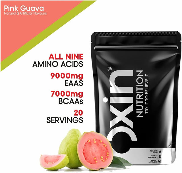 EAA 200 G - Essential Amino Acids - Intra - Workout/Post - Workout Advanced Formula Powder - EAA+BCAA, Pink Guava, 200G