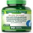 Glucosamine Chondroitin MSM Complex | 90 Caplets | Double Strength Supplement | Non-Gmo, Gluten Free | by Nature'S Truth