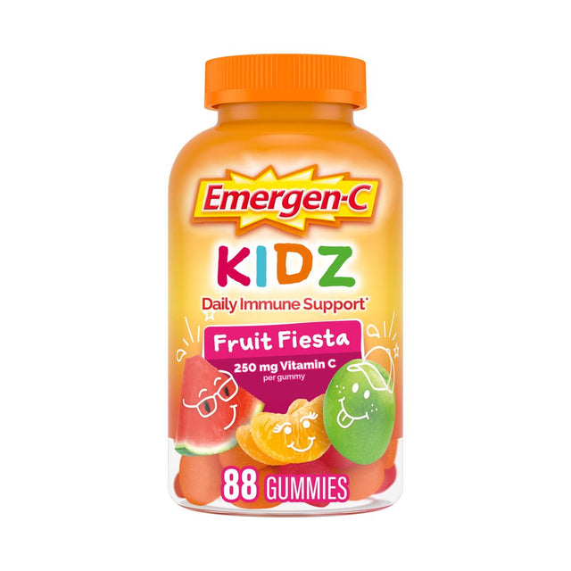 Emergen-C Kidz Daily Immune Support Dietary Supplements, Flavored Gummies with Vitamin C and B Vitamins, Fruit Fiesta Flavored Gummies - 88 Count