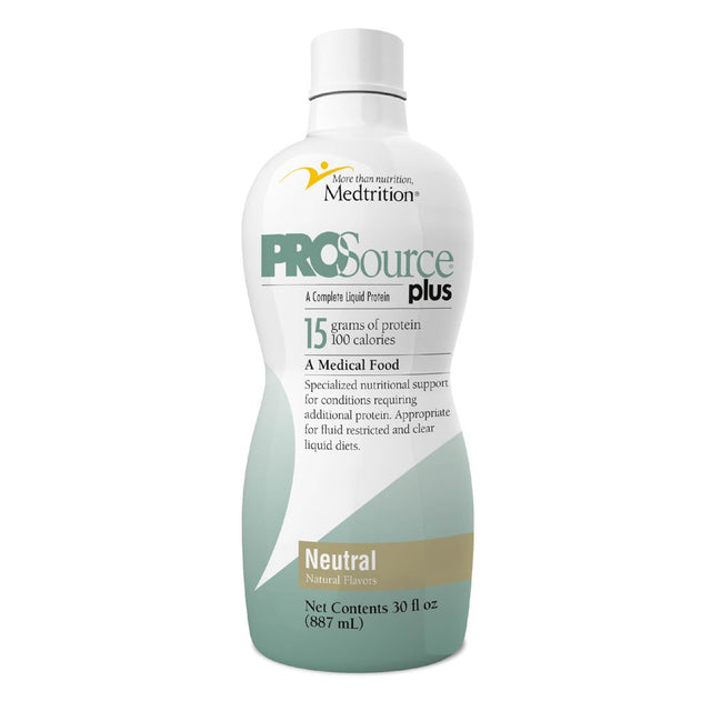 Liquid Collagen Peptides Type I, III 15 Grams Protein per Oz. |Prosource plus Neutral Bottle Medtrition|