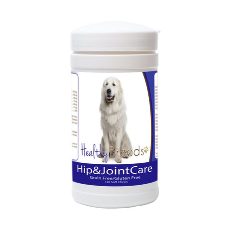 Healthy Breeds Dog Hip and Joint Care Supplement Soft Chews for Great Pyrenees, Bacon Flavor, Gluten & Grain Free, Glucosamine Chondroitin Organic Turmeric Support 120 Count