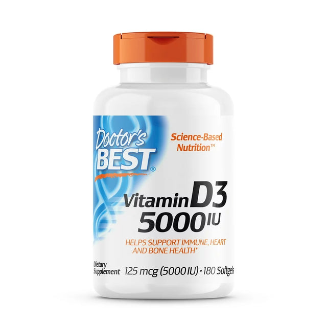 Doctor'S Best - Vitamin D3 5000 IU - 180 Softgels