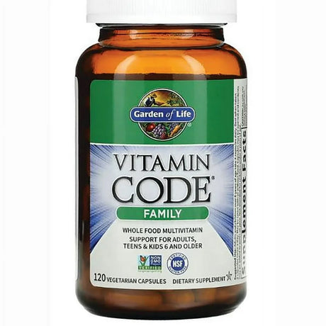 Garden of Life Vitamin Code, Family, Whole Food Multivitamin, 120 Vegetarian Capsules