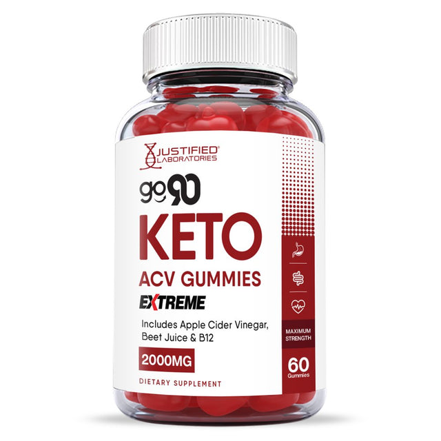 (5 Pack) Go 90 Keto Extreme ACV Gummies 2000Mg Dietary Supplement 300 Gummys