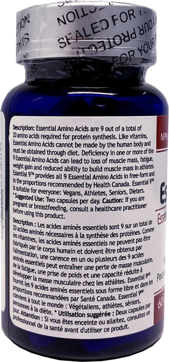 All 9 Essential Amino Acids. Sunshine Biopharma Offers the Ideal Essential Amino Acids Formulation as Tablets for General Wellness, Endurance, Improved Mood and Performance. Vegan Certified