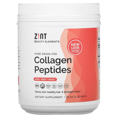 ZINT, Pure Grass-Fed Collagen Peptides, 16 Oz (454 G)