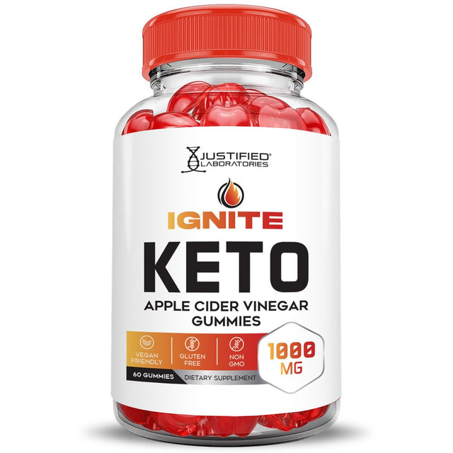 (3 Pack) Ignite Keto ACV Gummies 1000MG Dietary Supplement 180 Gummys