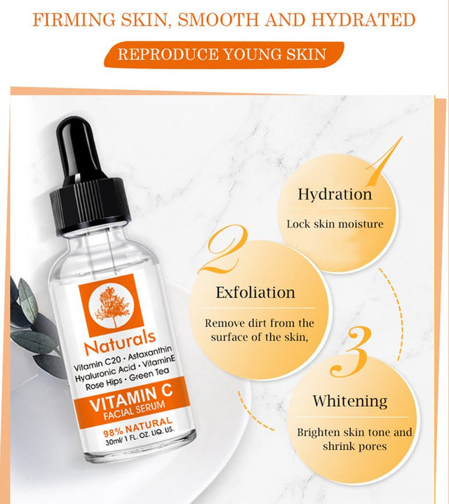 Vitamin C Serum - Certified Organic Ingredients + 11% Hyaluronic Acid + Vitamin E Moisturizer + Anti-Aging Formulation