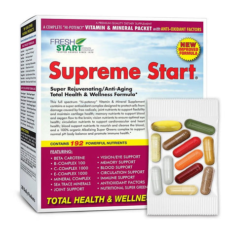 Supreme Start - Daily Vitamin Pack for Anti-Aging + Healthy Skin + Detox (30 Packets)