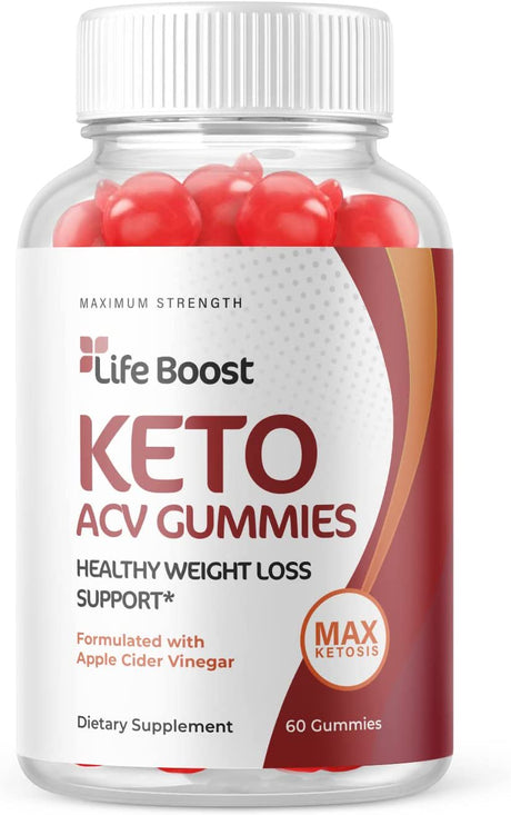 (1 Pack) Life Boost Keto ACV Gummies - Supplement for Weight Loss - Energy & Focus Boosting Dietary Supplements for Weight Management & Metabolism - Fat Burn - 60 Gummies