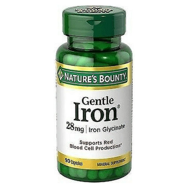 Nature'S Bounty Gentle Iron Iron Glycinate 28 Mg Caps, 90 Ct