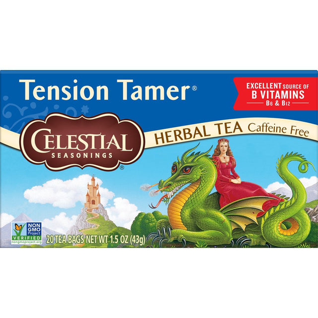 Celestial Seasonings Tension Tamer Caffeine-Free Herbal Tea Bags, 20 Count