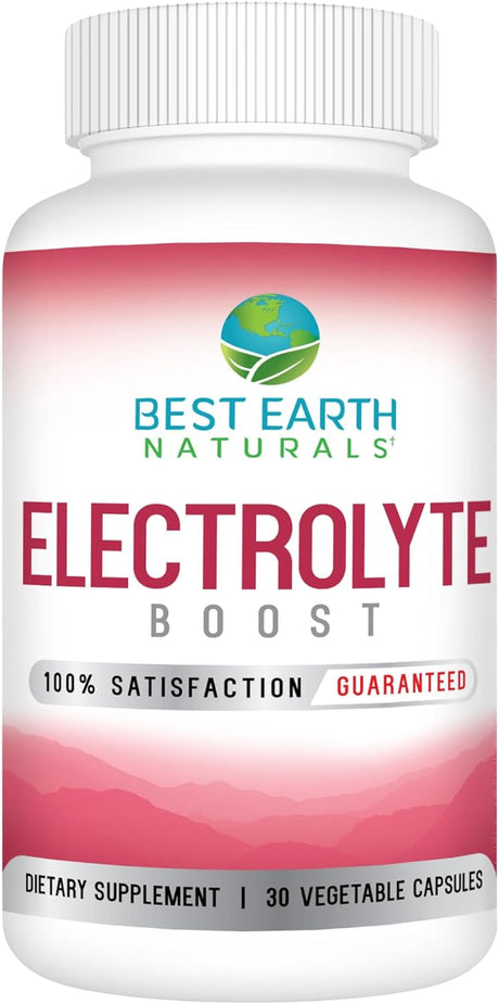 Electrolyte Support Supplement - Support Electrolyte Balance with Vitamin D, Calcium, Magnesium, Sodium, Potassium, Boron and More - 30 Ct. Capsules