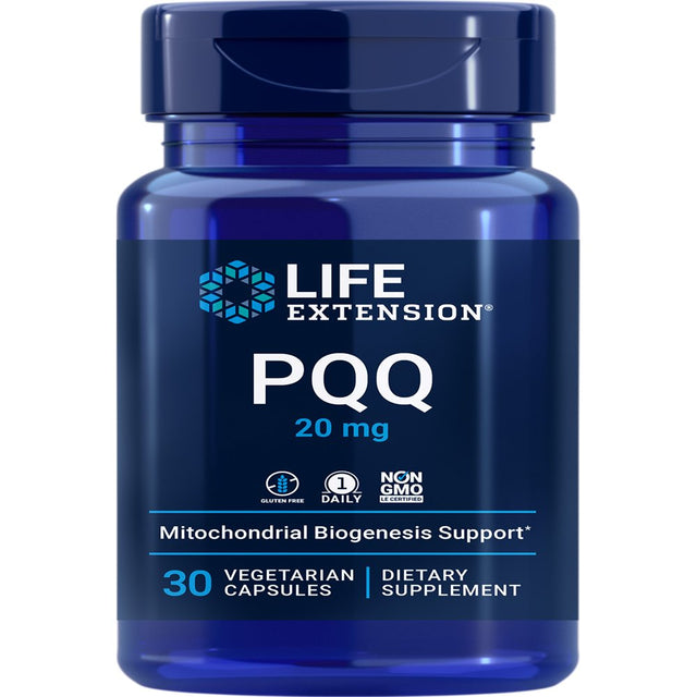 Life Extension PQQ (Pyrroloquinoline Quinone), 20 Mg - Promotes the Growth of New Cellular Mitochondria - Gluten-Free, Non-Gmo, Once Daily - 30 Vegetarian Capsules