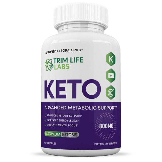 (2 Pack) Trim Life Labs Keto Pills Includes Apple Cider Vinegar Gobhb® 120 Capsules