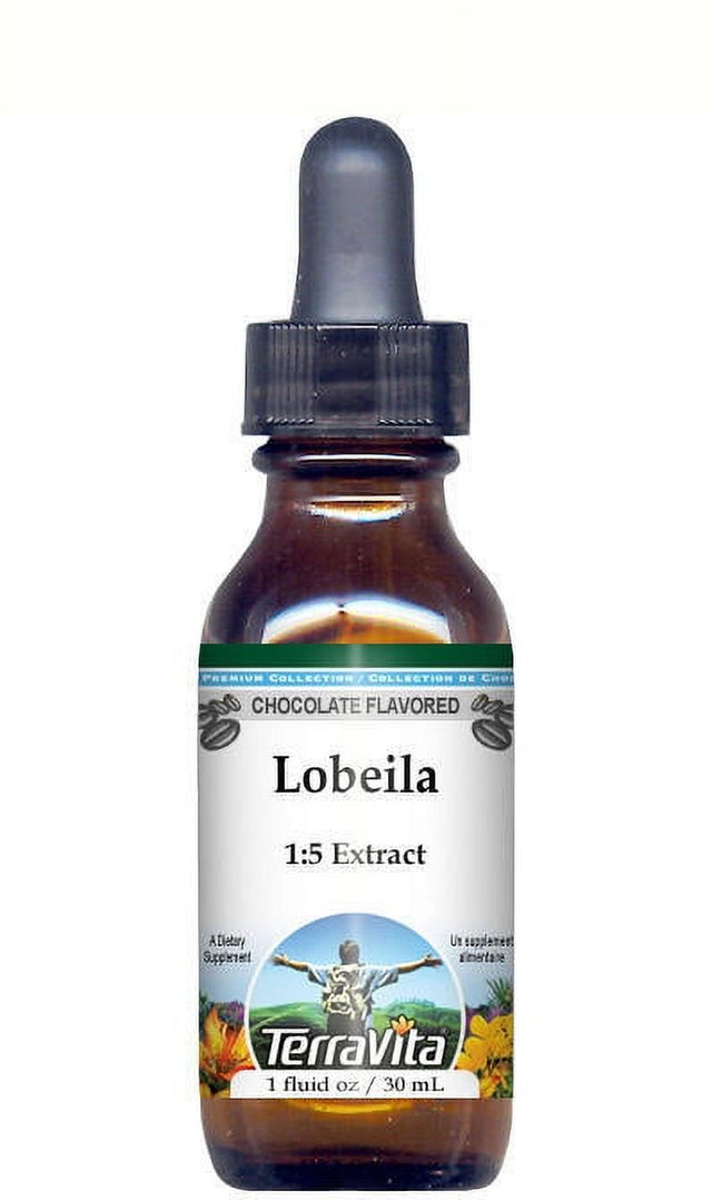 Terravita Lobelia Glycerite Liquid Extract (1:5) - Chocolate Flavored, (Chocolate, 1 Oz, 1-Pack, Zin: 517049)