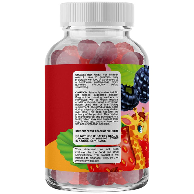 Sugar Free Fiber Gummies for Kids - Delicious and Nutritious Kids Fiber Gummies Sugar Free Supplement for Digestive and Immune Support - Non GMO Vegan Kosher Gluten Free Fiber Supplement Gummies