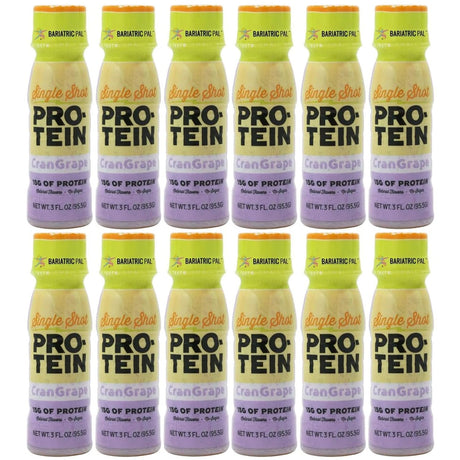 Bariatricpal Ready-To-Drink 15G Whey Protein & Collagen Shots - Cran Grape (12 Bottles)