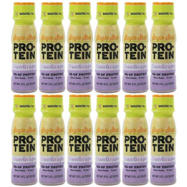 Bariatricpal Ready-To-Drink 15G Whey Protein & Collagen Shots - Cran Grape (12 Bottles)