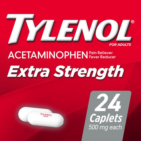 Tylenol Extra Strength Caplets with 500 Mg Acetaminophen, 24 Ct