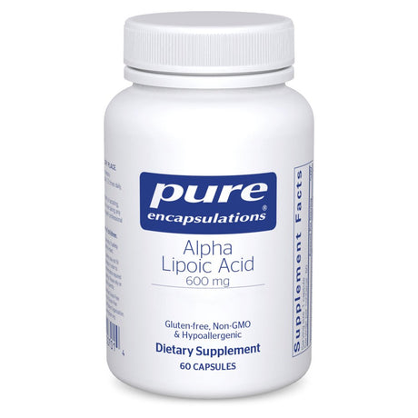 Pure Encapsulations Alpha Lipoic Acid 600 Mg | ALA Supplement for Liver Support, Antioxidants, Nerve and Cardiovascular Health, Free Radicals, and Carbohydrate Support* | 60 Capsules