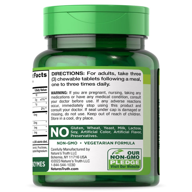 Papaya Enzyme Chewables | 120 Tablets | Digestive Aid | Vegetarian, Non-Gmo & Gluten Free Supplement | by Nature'S Truth