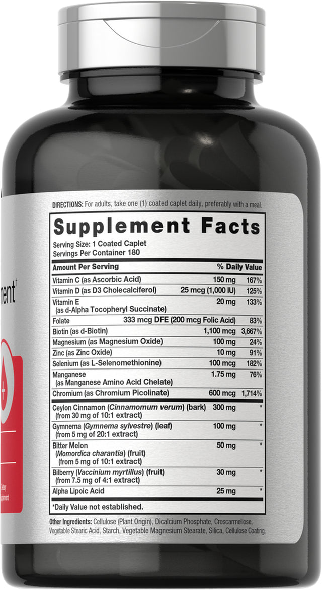 Diabetes Support Supplement | 180 Tablet | Vegetarian | by Horbaach