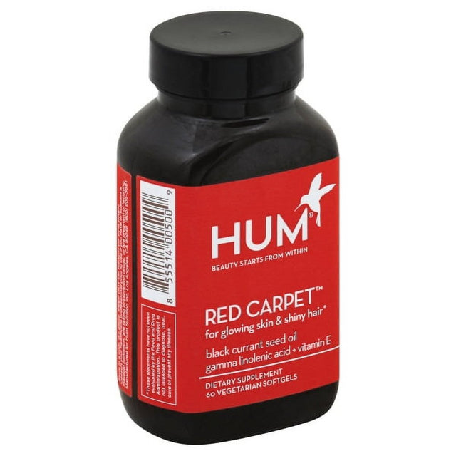 HUM Nutrition Red Carpet Hair and Nails Formula 60 Vegetarian Softgels