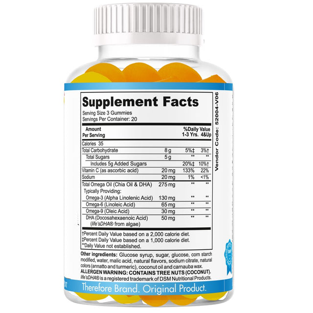 Max Focus Basic Kids Brain Booster Supplement with Omega 3 6 9 + DHA, Brain Supplements for Memory and Focus, Vision, Heart Health, Attention, Mood, Fruity Flavored Non-Gmo- 60 Gummies