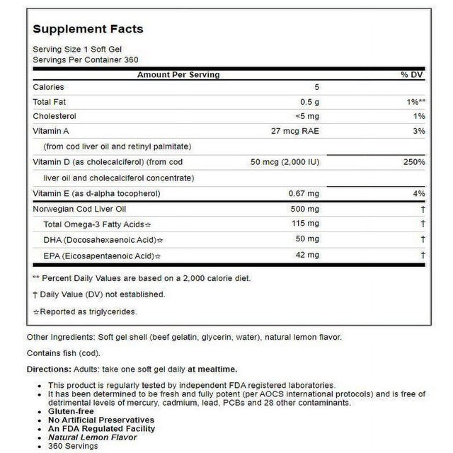 Carlson Labs - Solar D Gems Vitamin D3 2000 IU - 360 Softgels